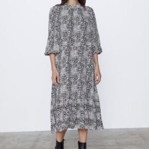 Zara Leopard Print Boho Dress